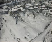 Schneelandschaft, Acryl auf Leinwand, 120 x 100 cm, 2013